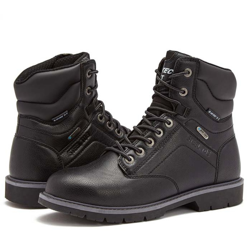 Botas De Trabajo Hi-Tec Axel 7 In Steel Puntera WP Hombre Negros | MX74-85