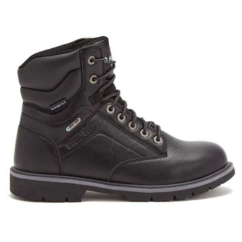 Botas De Trabajo Hi-Tec Axel 7 In Steel Puntera WP Hombre Negros | MX74-85