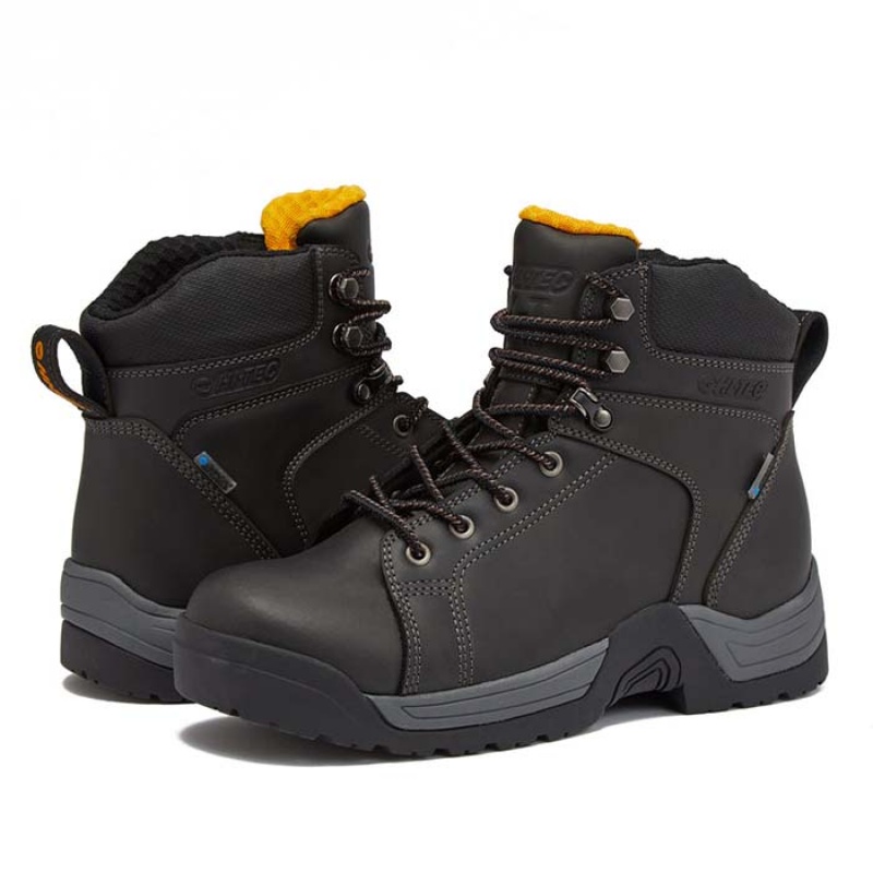 Botas De Trabajo Hi-Tec Trencher WP Hombre Negros | MX94-41