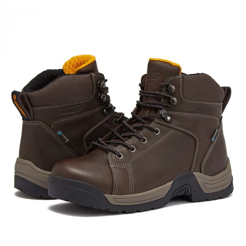 Botas De Trabajo Hi-Tec Trencher WP Hombre Marrom | MX06-09