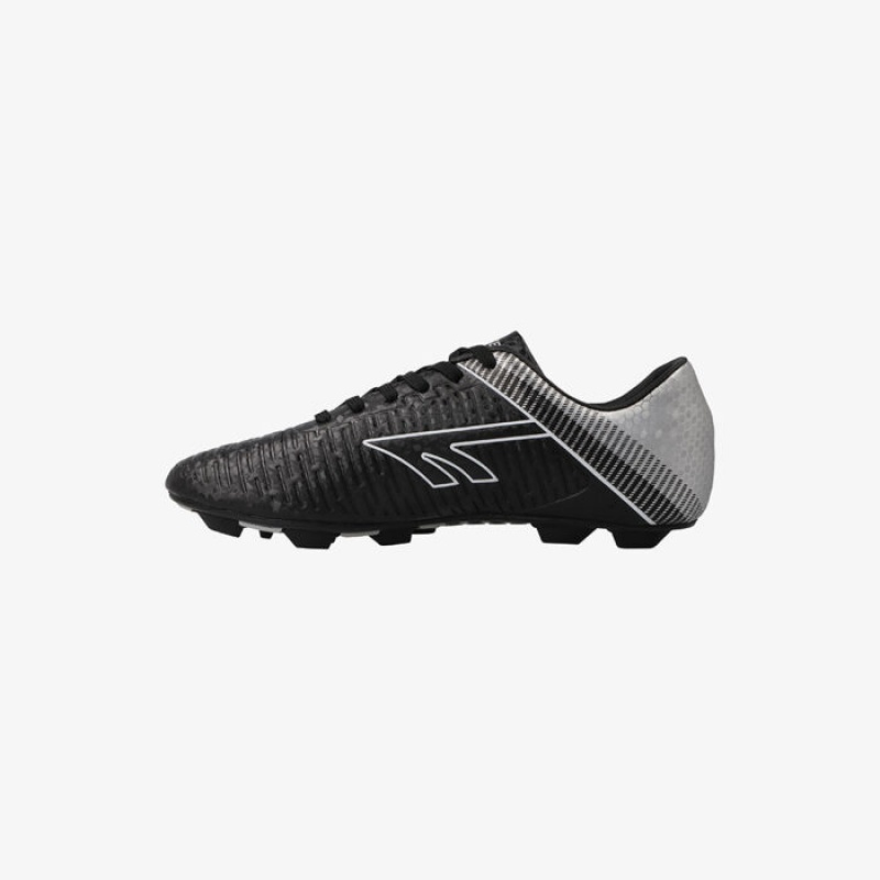 Botas Hi-Tec Attack Football Hombre Negros Plateados | MX05-23