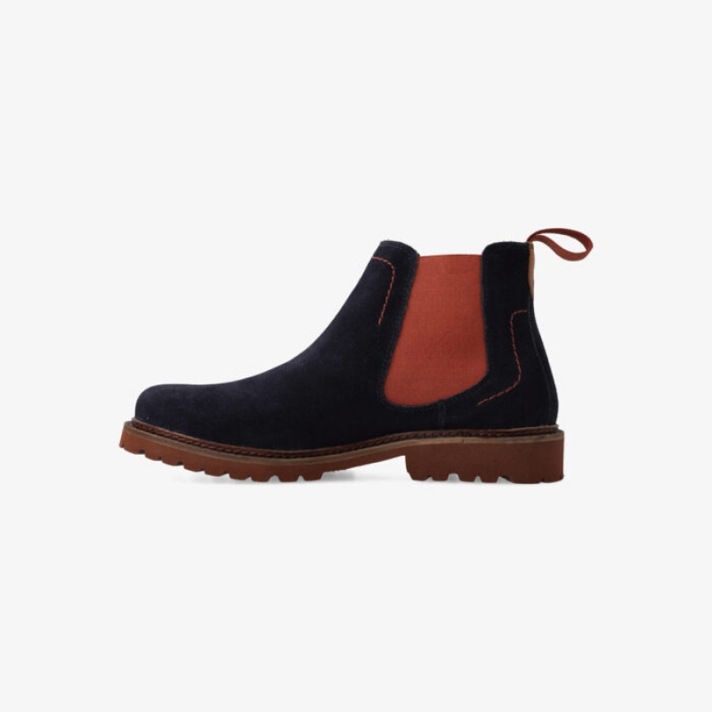 Botas Hi-Tec Expedition Chelsea Hombre Azul Marino Rojos | MX03-85