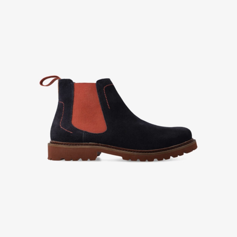 Botas Hi-Tec Expedition Chelsea Hombre Azul Marino Rojos | MX03-85