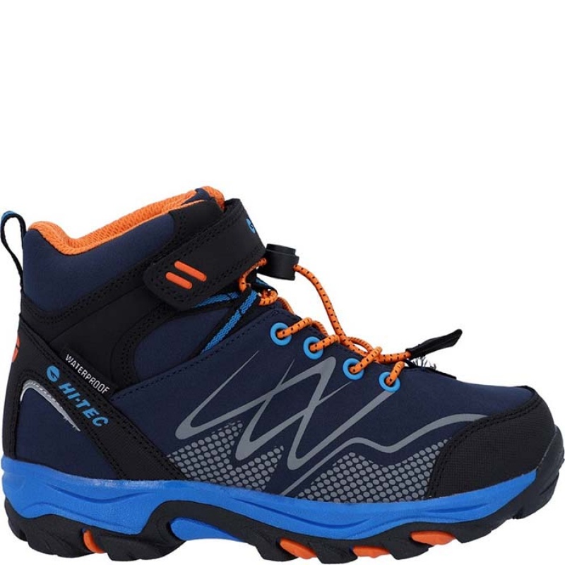 Botas Montaña Hi-Tec Blackout Mid Niños Azul Marino | MX87-65