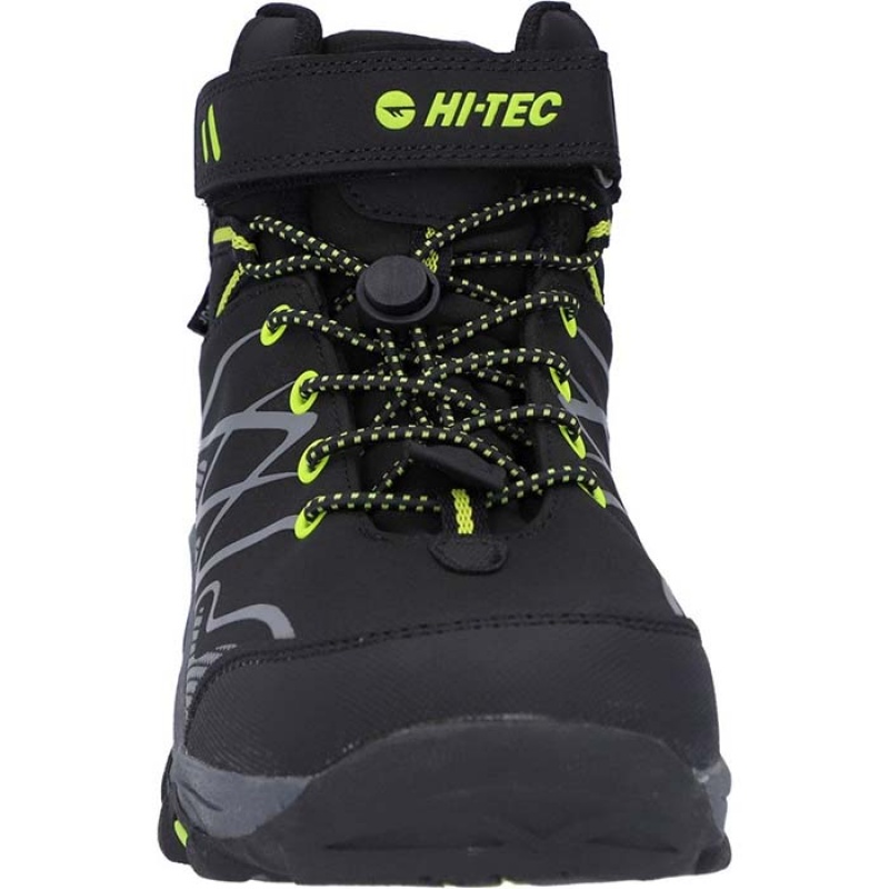 Botas Montaña Hi-Tec Blackout Mid Niños Negros | MX12-79