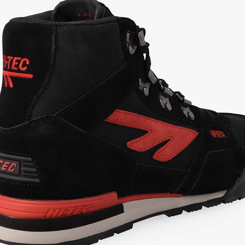 Botas Montaña Hi-Tec P.C.T Hombre Negros Rojos | MX32-93