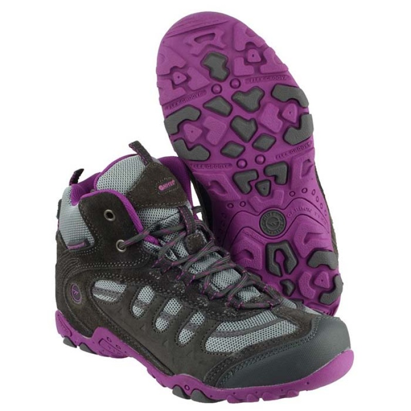 Botas Montaña Hi-Tec Penrith Niños Morados | MX06-34