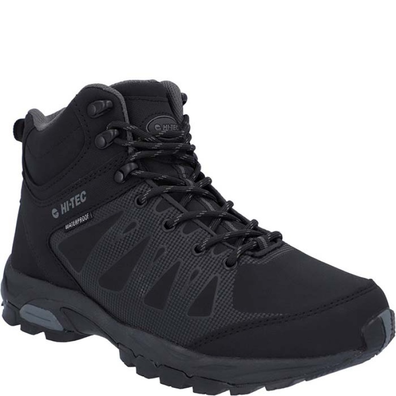 Botas Montaña Hi-Tec Raven Mid Hombre Negros | MX62-48