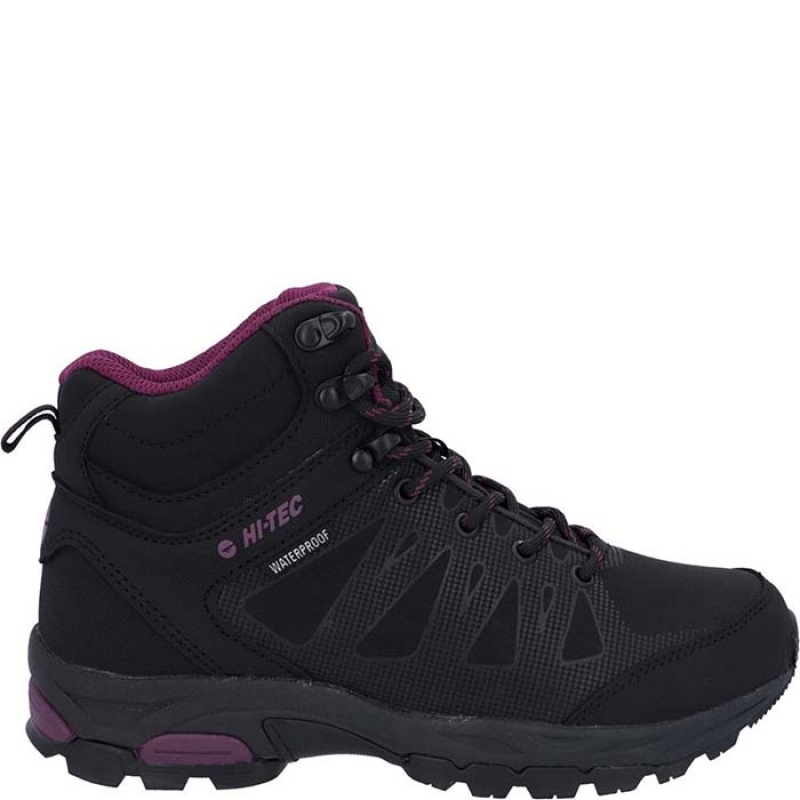 Botas Montaña Hi-Tec Raven Mid Mujer Negros | MX98-52