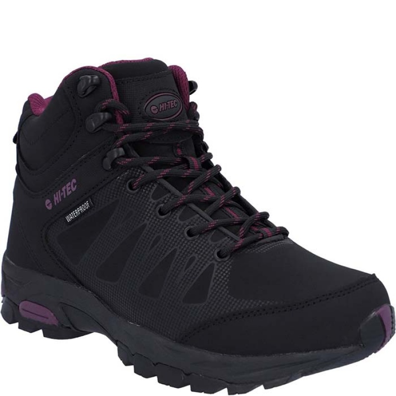 Botas Montaña Hi-Tec Raven Mid Mujer Negros | MX98-52