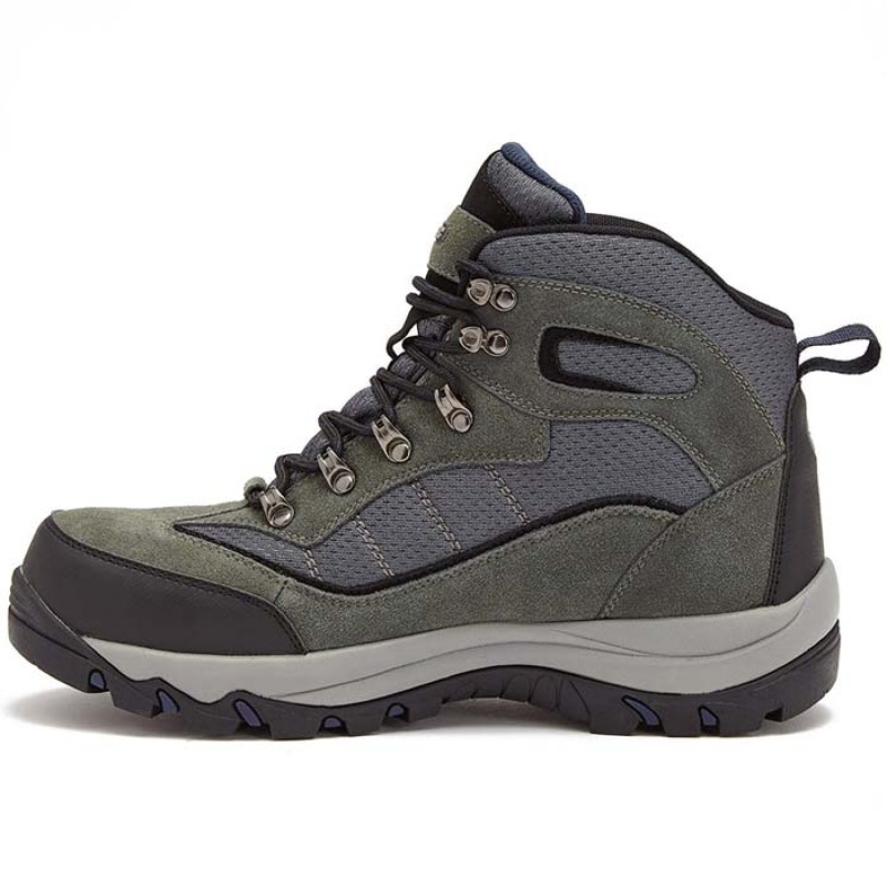 Botas Montaña Hi-Tec Skamania Mid WP Hombre Grises Azules | MX05-34