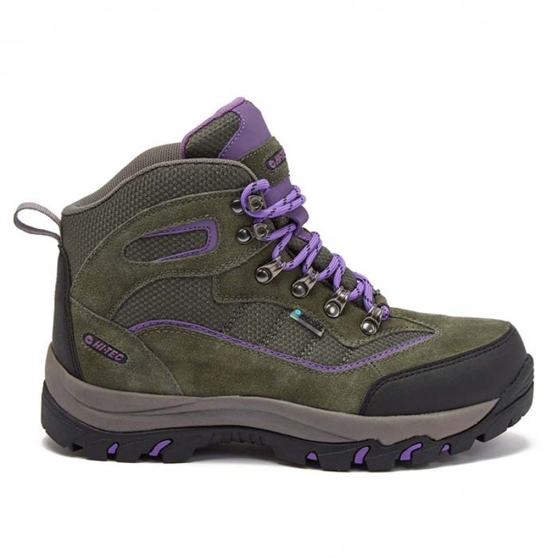 Botas Montaña Hi-Tec Skamania Mid WP Mujer Grises Morados | MX12-26