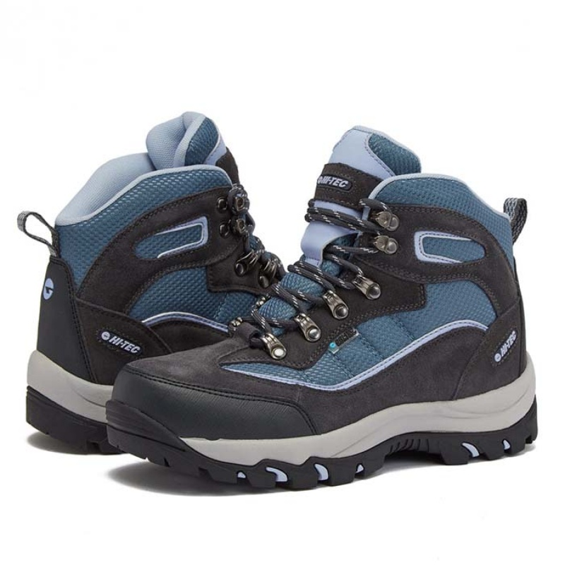 Botas Montaña Hi-Tec Skamania Mid WP Mujer Grises Azul Marino Azules | MX39-56