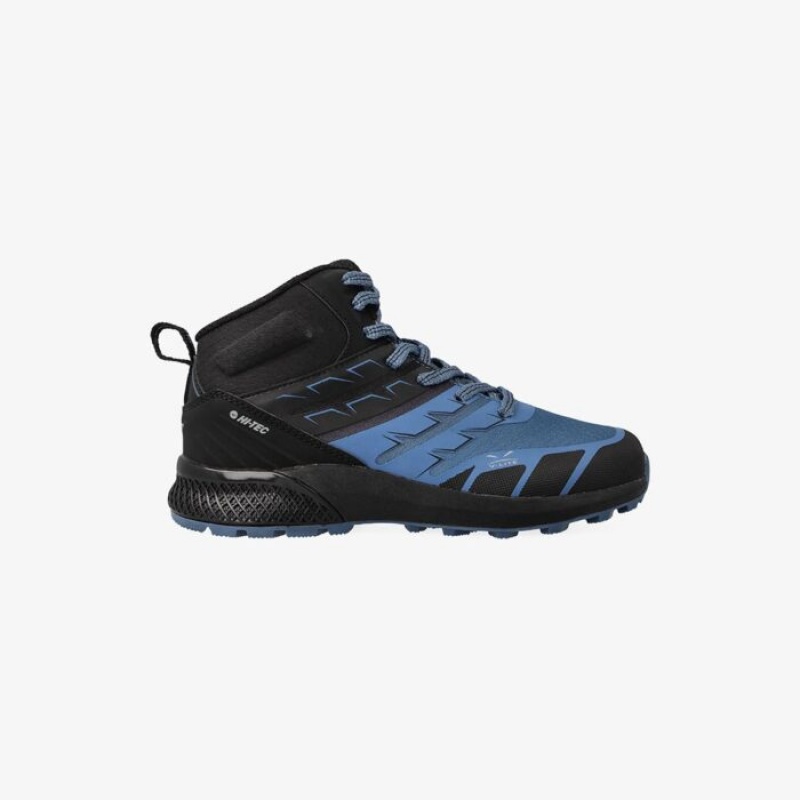 Botas Montaña Hi-Tec Trail Pro Mid Niños Negros Azules | MX89-49