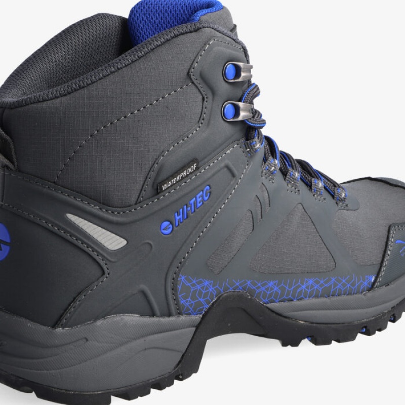 Botas Montaña Hi-Tec V-Lite Psych WP Hombre Negros Azules | MX67-57