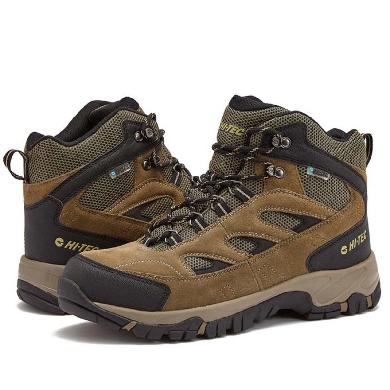 Botas Montaña Hi-Tec Yosemite Mid WP Hombre Verdes Oscuro | MX02-41