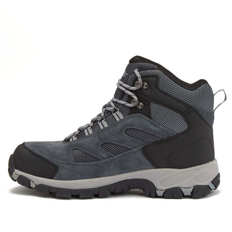 Botas Montaña Hi-Tec Yosemite Mid WP Hombre Grises Negros | MX03-39