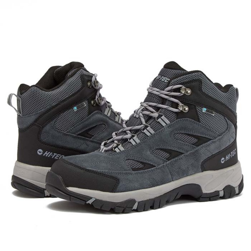 Botas Montaña Hi-Tec Yosemite Mid WP Hombre Grises Negros | MX03-39