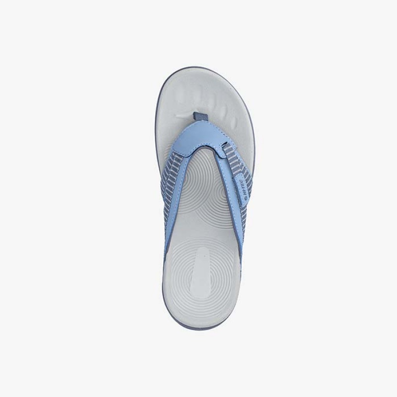 Sandalias Hi-Tec Anselia Tanga Mujer Grises Azules | MX67-68