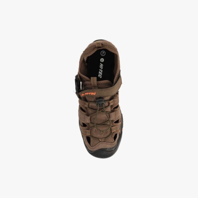 Sandalias Hi-Tec Reef Correa Hombre Marrom Naranjas | MX48-87