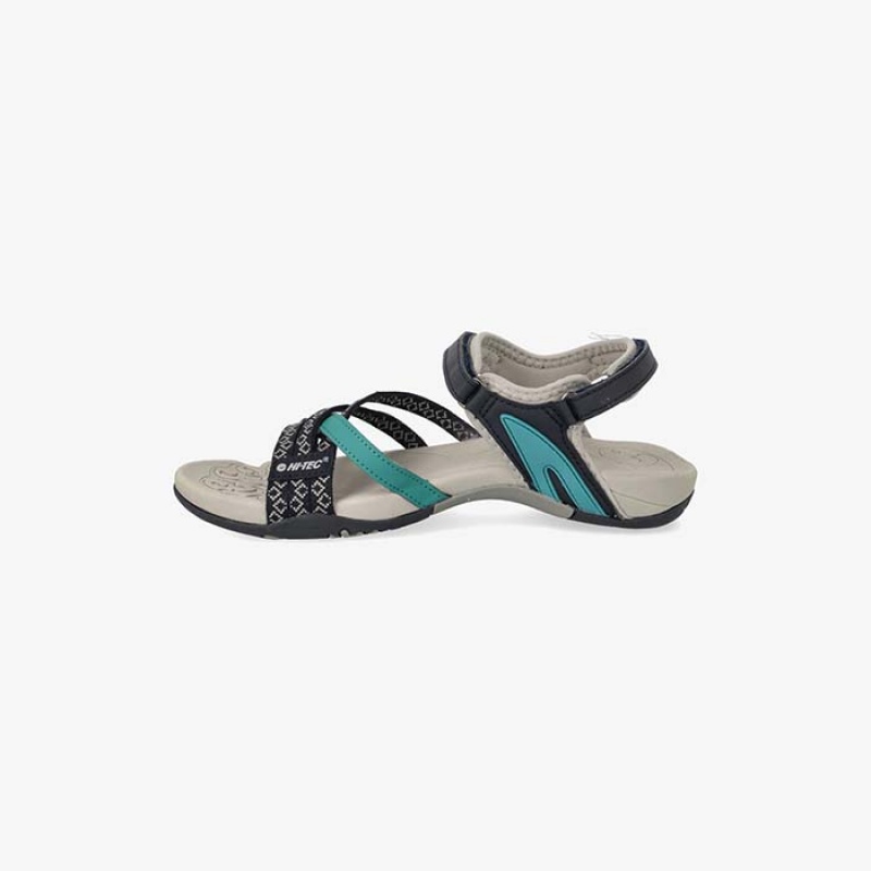 Sandalias Hi-Tec Savanna II Mujer Negros Verde Menta | MX03-73