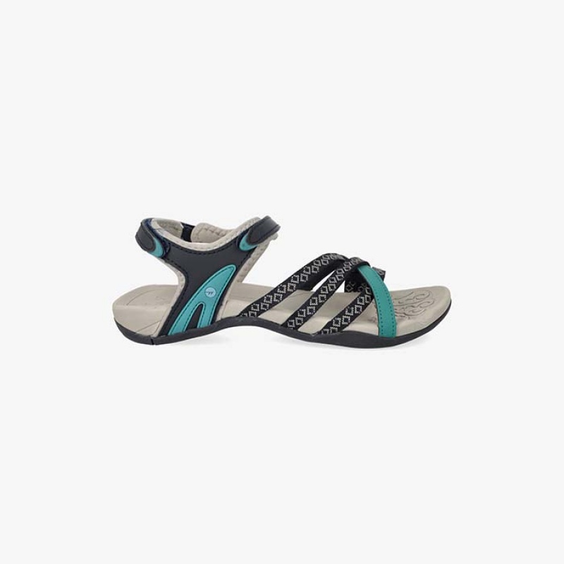 Sandalias Hi-Tec Savanna II Mujer Negros Verde Menta | MX03-73