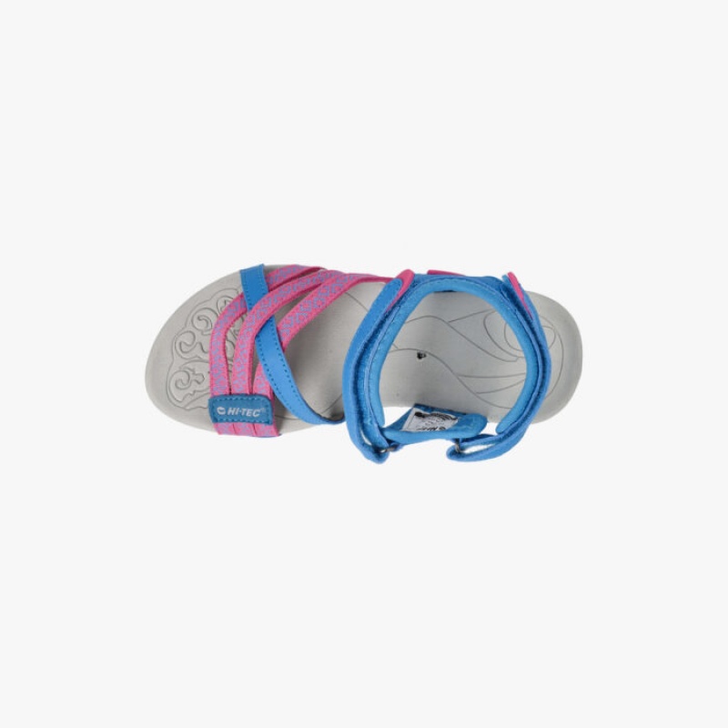 Sandalias Hi-Tec Savanna Niños Azules Rosas | MX72-46