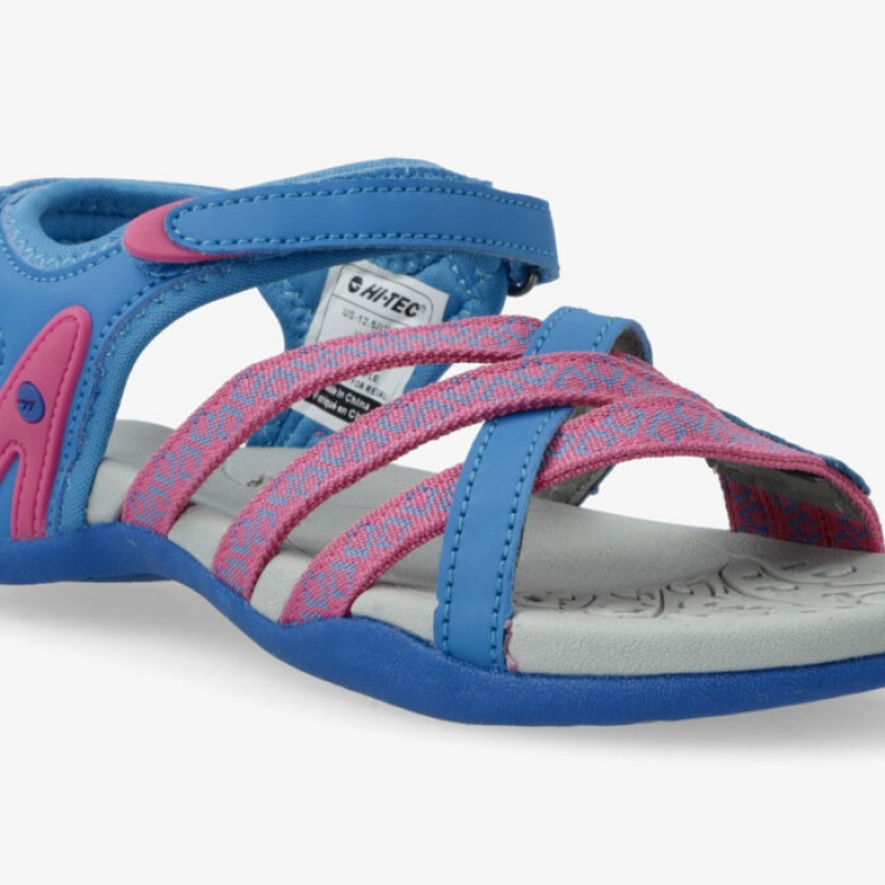 Sandalias Hi-Tec Savanna Niños Azules Rosas | MX72-46