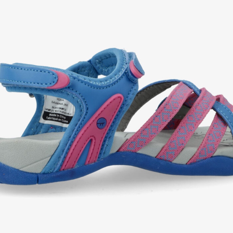 Sandalias Hi-Tec Savanna Niños Azules Rosas | MX72-46