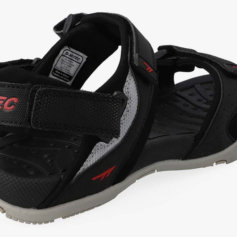 Sandalias Hi-Tec Ula Hombre Negros Rojos | MX45-50