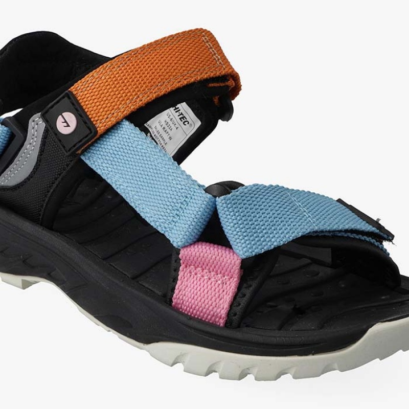 Sandalias Hi-Tec Ula Raft Mujer Negros Azules | MX96-02