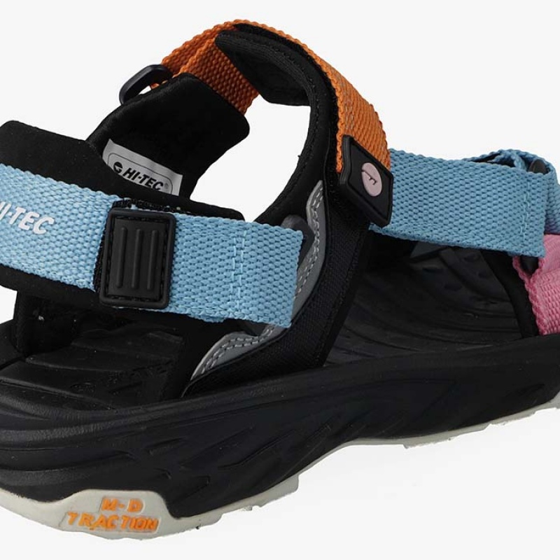 Sandalias Hi-Tec Ula Raft Mujer Negros Azules | MX96-02