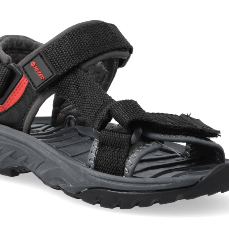 Sandalias Hi-Tec Ula Raft Niños Negros Rojos | MX54-64