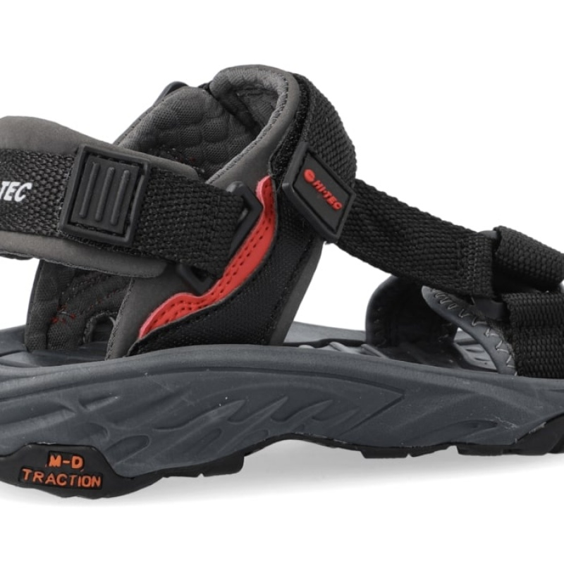 Sandalias Hi-Tec Ula Raft Niños Negros Rojos | MX54-64