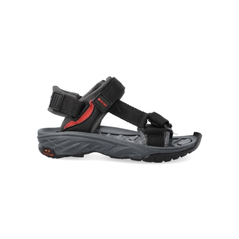 Sandalias Hi-Tec Ula Raft Niños Negros Rojos | MX54-64