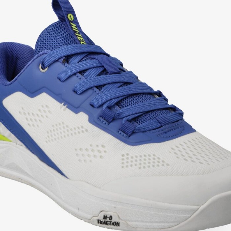 Tenis Hi-Tec Base Line Pro Hombre Blancos Azules | MX10-09