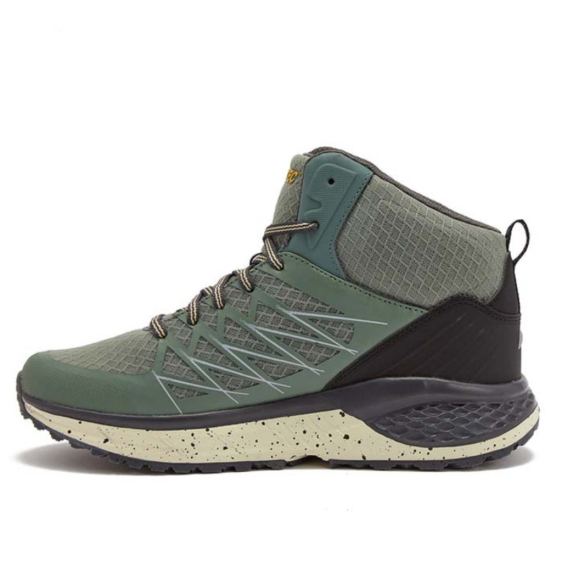 Tenis Para Trail Running Hi-Tec Destroyer Mid Hombre Verdes Oscuro | MX46-39