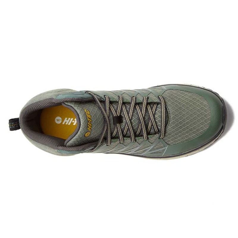 Tenis Para Trail Running Hi-Tec Destroyer Mid Hombre Verdes Oscuro | MX46-39