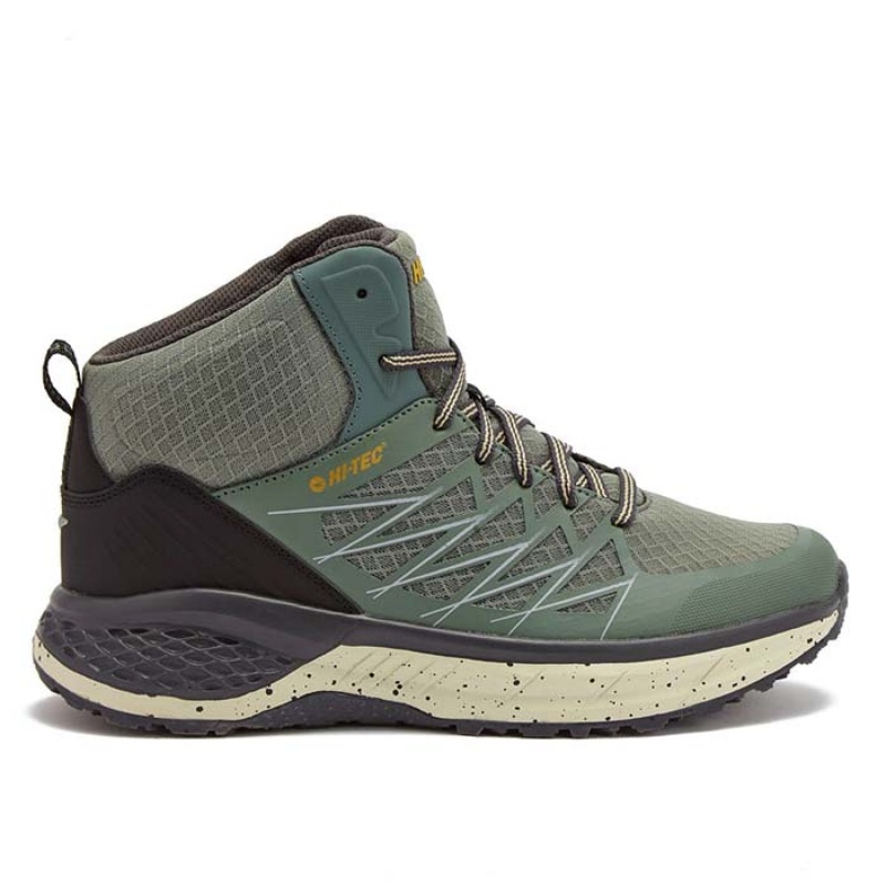 Tenis Para Trail Running Hi-Tec Destroyer Mid Hombre Verdes Oscuro | MX46-39