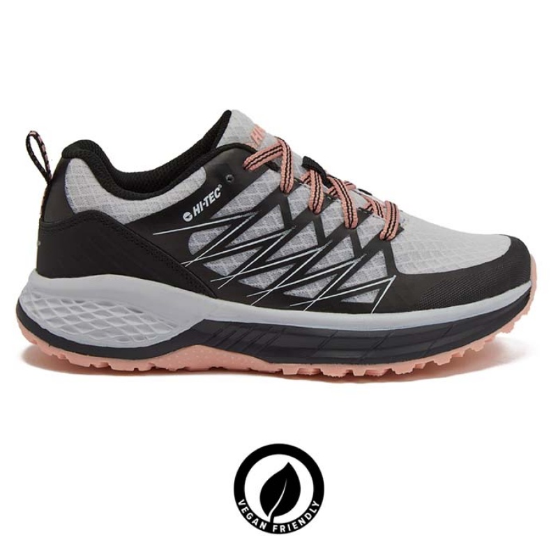 Tenis Para Trail Running Hi-Tec Destroyer Low Mujer Negros Grises | MX10-26