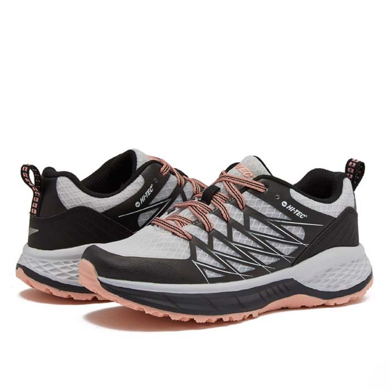 Tenis Para Trail Running Hi-Tec Destroyer Low Mujer Negros Grises | MX10-26