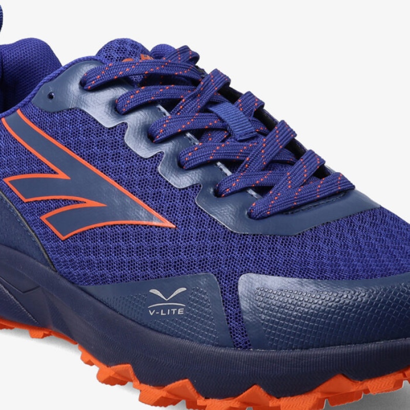 Tenis Para Trail Running Hi-Tec Gemini Hombre Azul Marino Naranjas | MX87-48