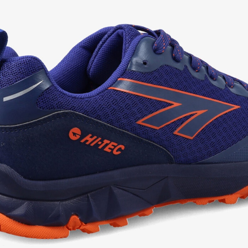 Tenis Para Trail Running Hi-Tec Gemini Hombre Azul Marino Naranjas | MX87-48