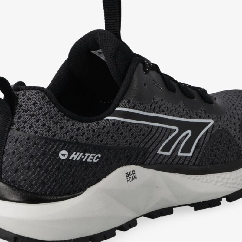 Tenis Para Trail Running Hi-Tec Geo-Nakuru Hombre Negros Blancos | MX74-16