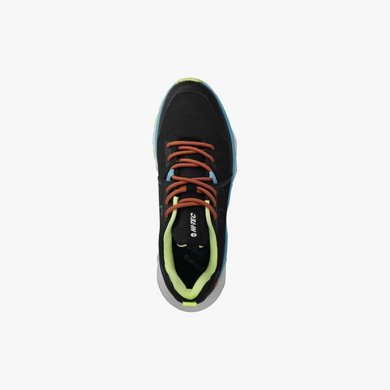 Tenis Para Trail Running Hi-Tec Geo-Trail Pro Hombre Negros Naranjas | MX10-01