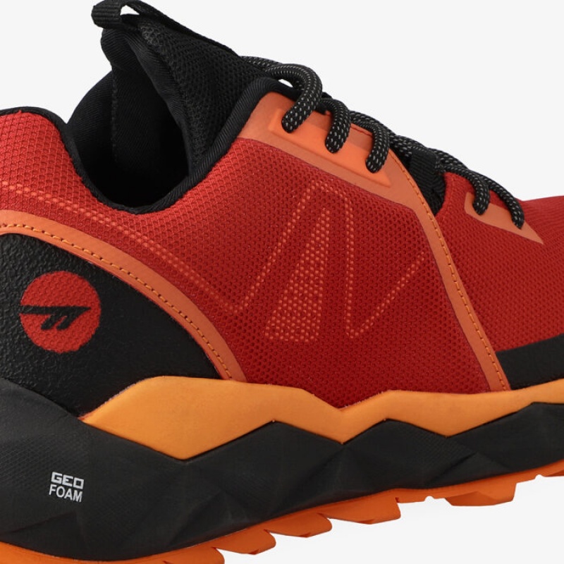 Tenis Para Trail Running Hi-Tec Geo-Trail Pro Hombre Rojos Negros | MX08-46