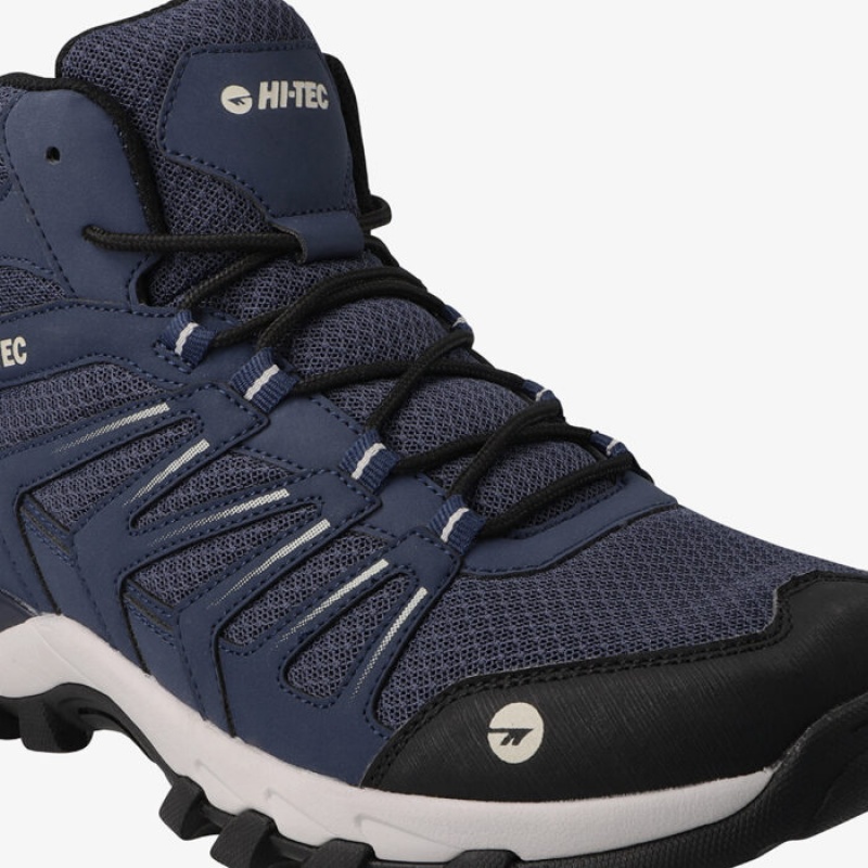 Tenis Para Trail Running Hi-Tec Grand Paradiso Mid Hombre Azul Marino | MX92-70