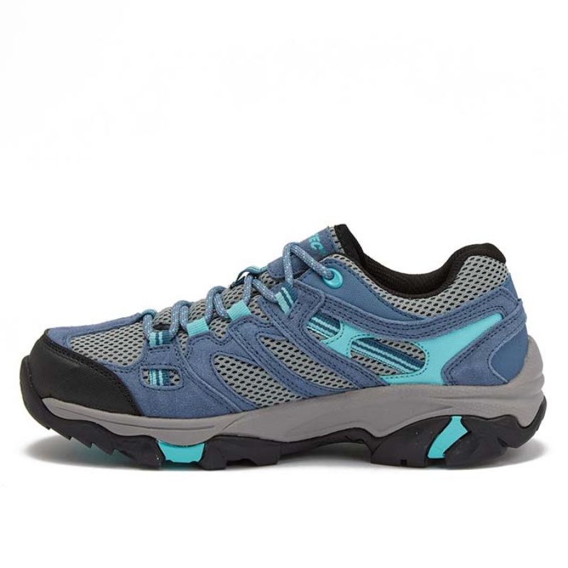 Tenis de Senderismo Hi-Tec Apex Lite Low WP Mujer Azules Claro Grises | MX96-04