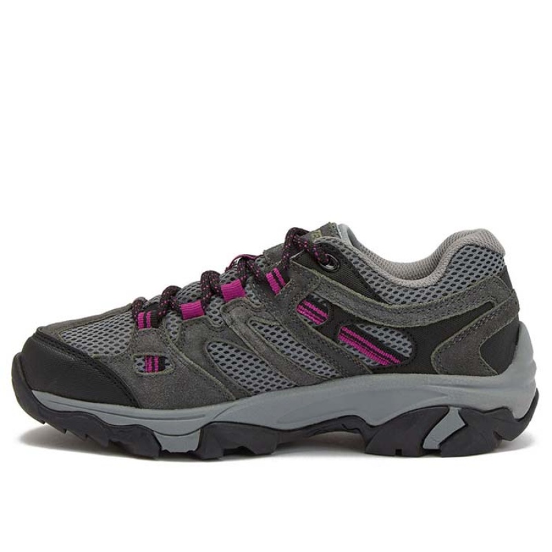 Tenis de Senderismo Hi-Tec Apex Lite Low WP Mujer Grises Oscuro | MX35-89