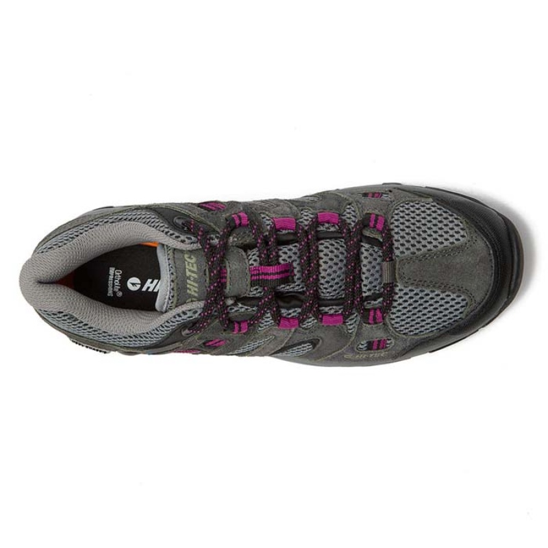 Tenis de Senderismo Hi-Tec Apex Lite Low WP Mujer Grises Oscuro | MX35-89